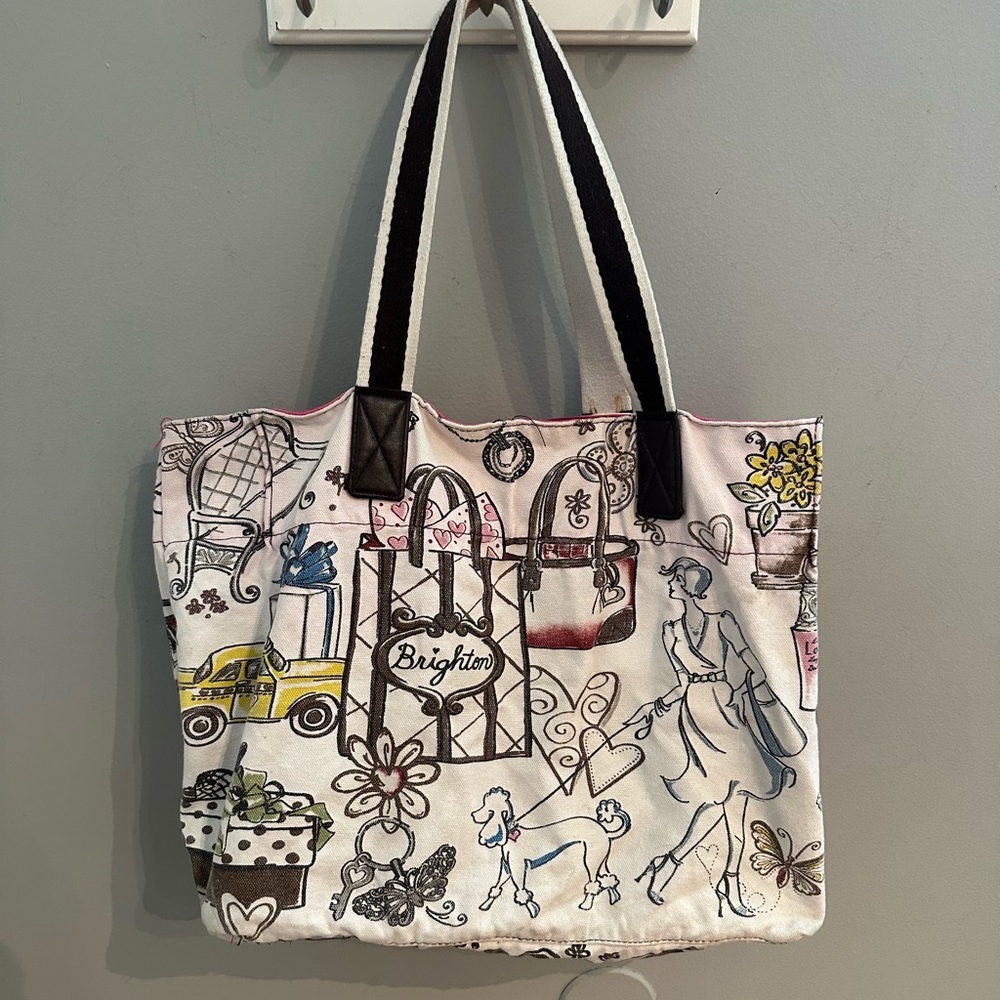 Brighton Canvas Tote Bag City Print